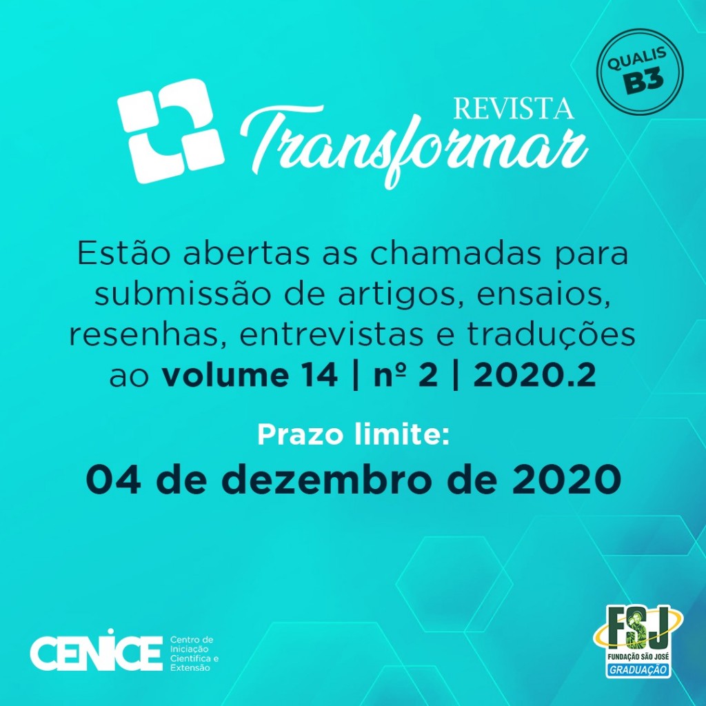 Edital Revista Transformar 2020/2
